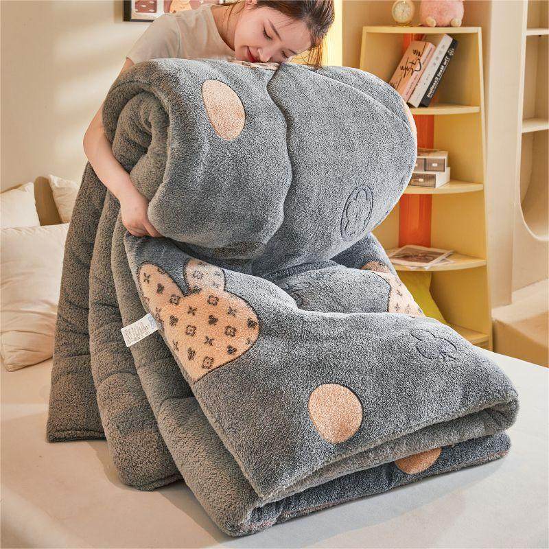 羊羔绒被子冬被加厚保暖牛奶绒珊瑚绒被学生宿舍双人棉被被芯10斤,床上用品,化纤被,淘宝优惠券,粉丝福利购,淘宝优惠卷