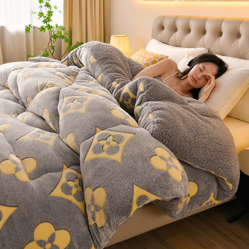 羊羔绒被子2025新款冬季棉被被芯冬天宿舍单人秋冬被加厚保暖10斤,床上用品,化纤被,淘宝优惠券,粉丝福利购,淘宝优惠卷