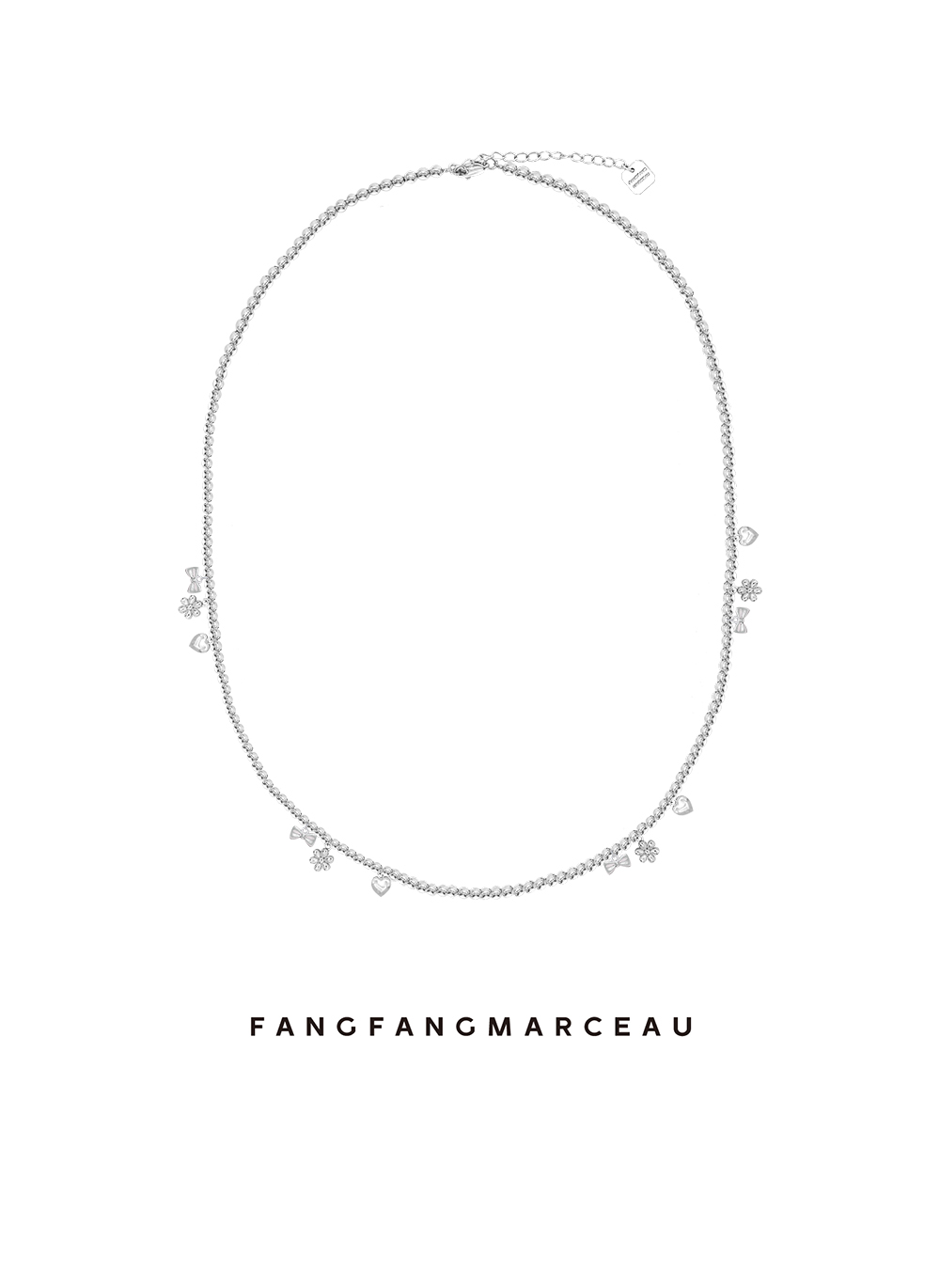 原创设计镀白金少女通用项链