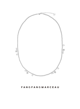 原创设计镀白金少女通用项链