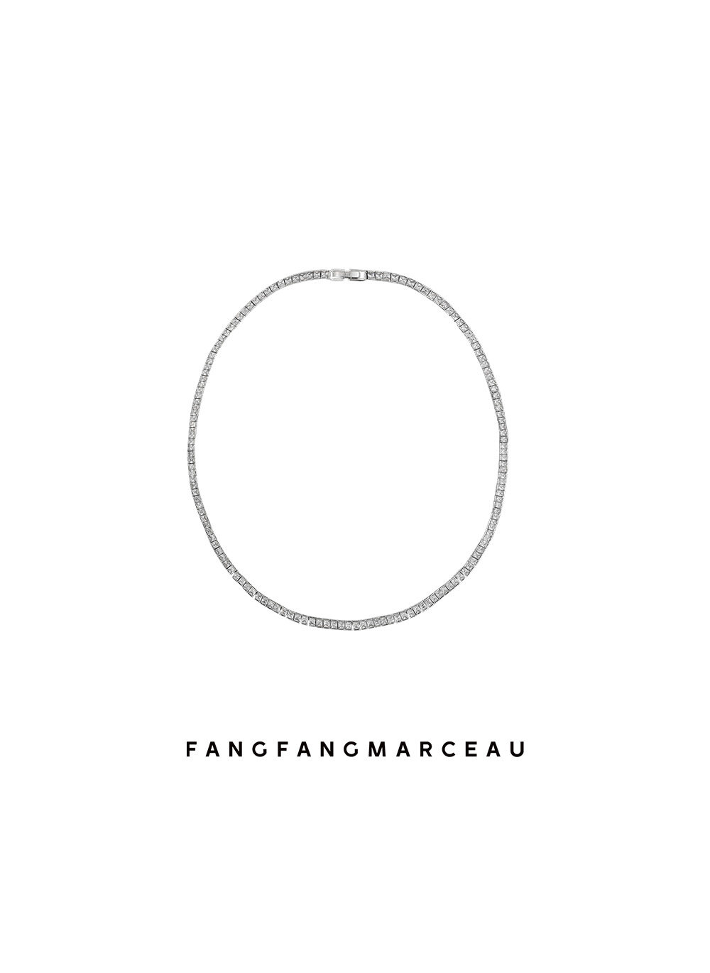 【官方直营】FANGFANGMARCEAU王源同款冰块单排宝石镶嵌项链