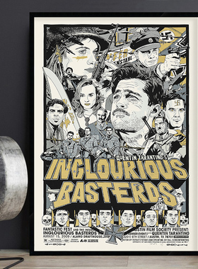 Inglourious Basterds 无耻混蛋 电影海报装饰画个性书房床头挂画