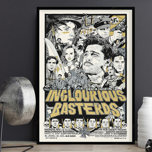 Inglourious Basterds 无耻混蛋 电影海报装饰画个性书房床头挂画