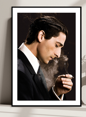Adrien Brody 阿德里安布罗迪欧美电影明星挂画复古工业风装饰画