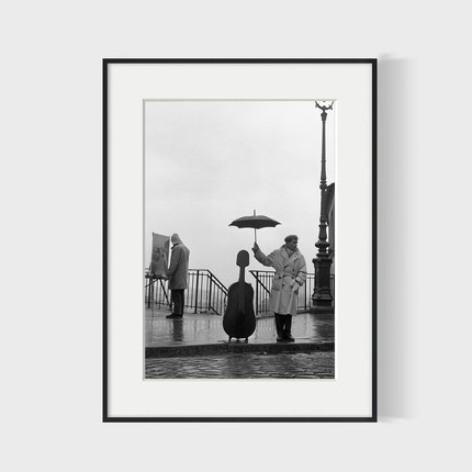 robert doisneau 罗伯特杜瓦诺黑白摄影装饰画西餐客厅书房挂画