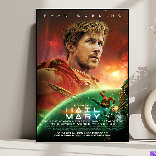 Project Hail Mary挽救计划科幻电影海报装饰画主题酒店文艺挂画