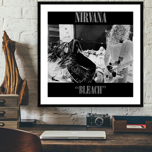 Nirvana 涅槃乐队 科特柯本 明星海报酒吧餐厅工业风装饰画挂画