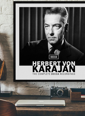 Karajan 卡拉扬 古典音乐家指挥家钢琴家 琴房挂画装饰画书房墙画