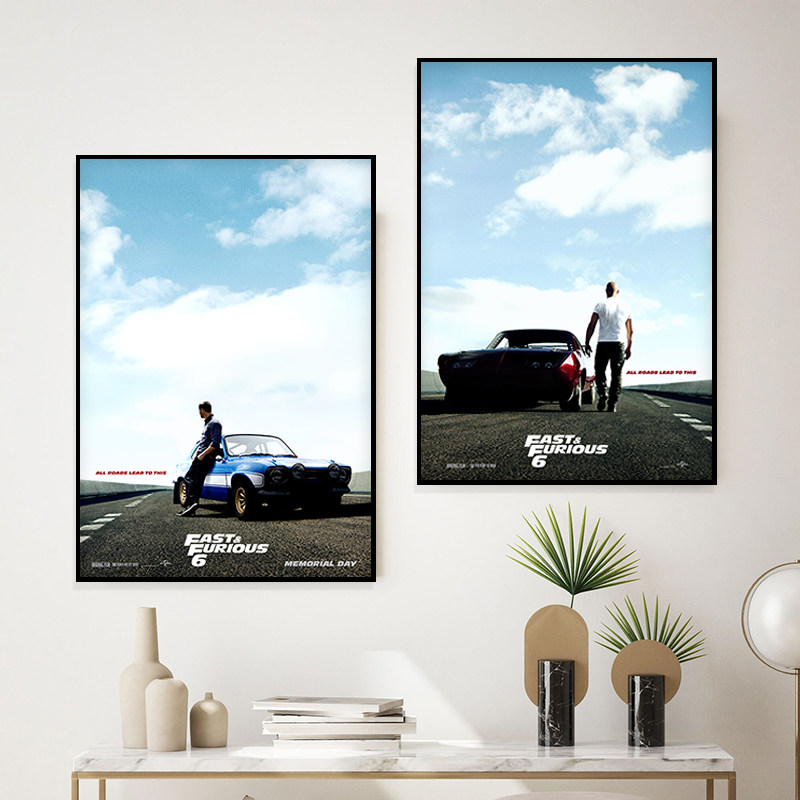 速度与激情 经典电影海报装饰画电影院酒吧酒店挂画玄关卧室壁画,家居饰品,现代装饰画,淘宝优惠券,粉丝福利购,淘宝优惠卷