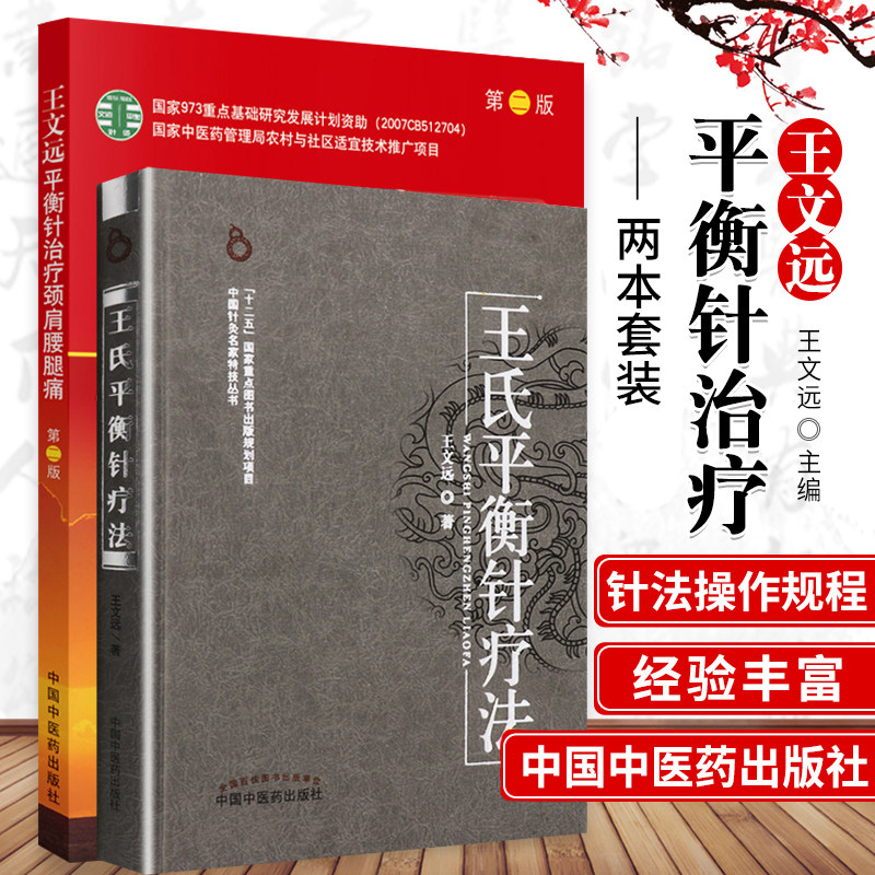 正版 氏平衡针疗法+王文远平衡针治疗颈肩腰腿痛 2本套装 王文远中医临床书籍