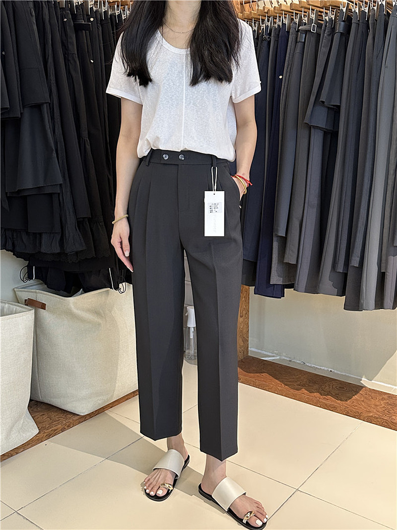 显瘦西装裤烟管裤直筒