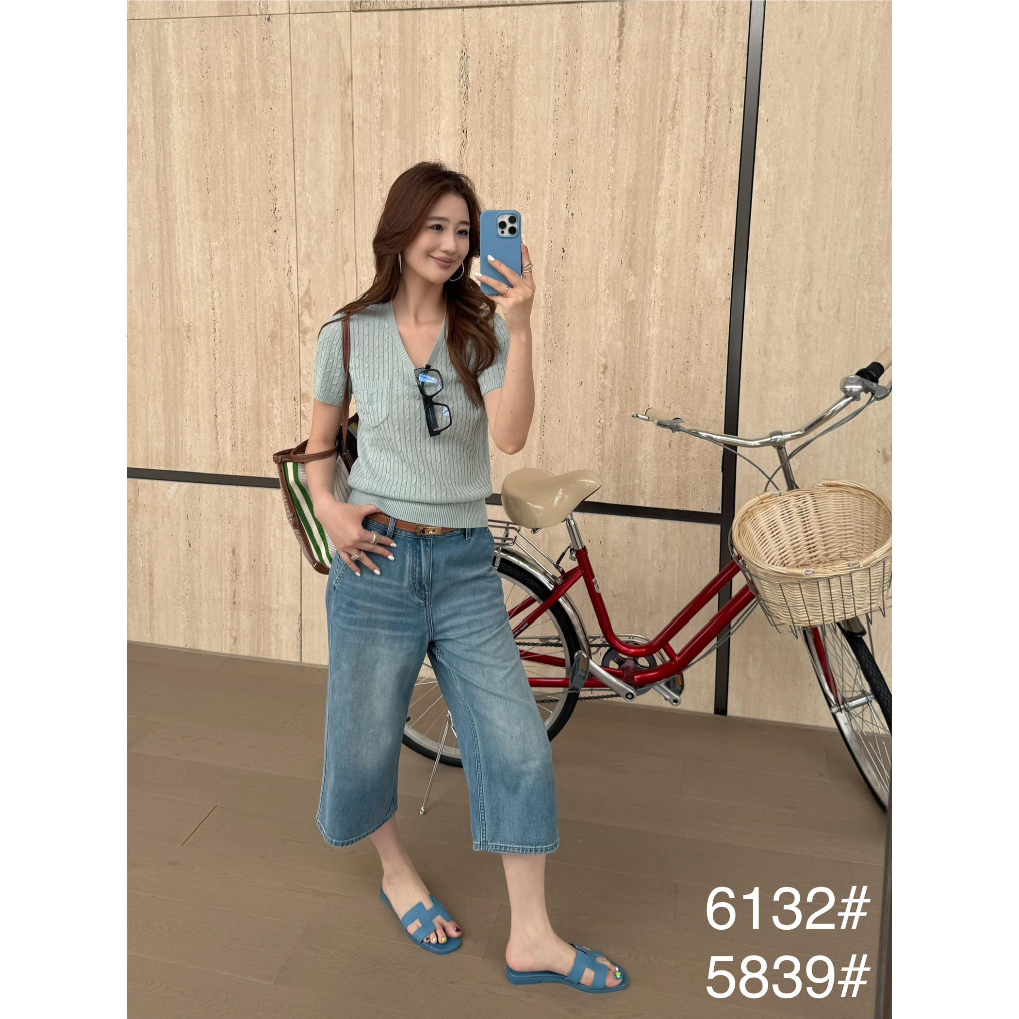 吉姆姐姐 ONIVINTAGE欧尼家正品 夏显瘦百搭七分裤牛仔裤 5839