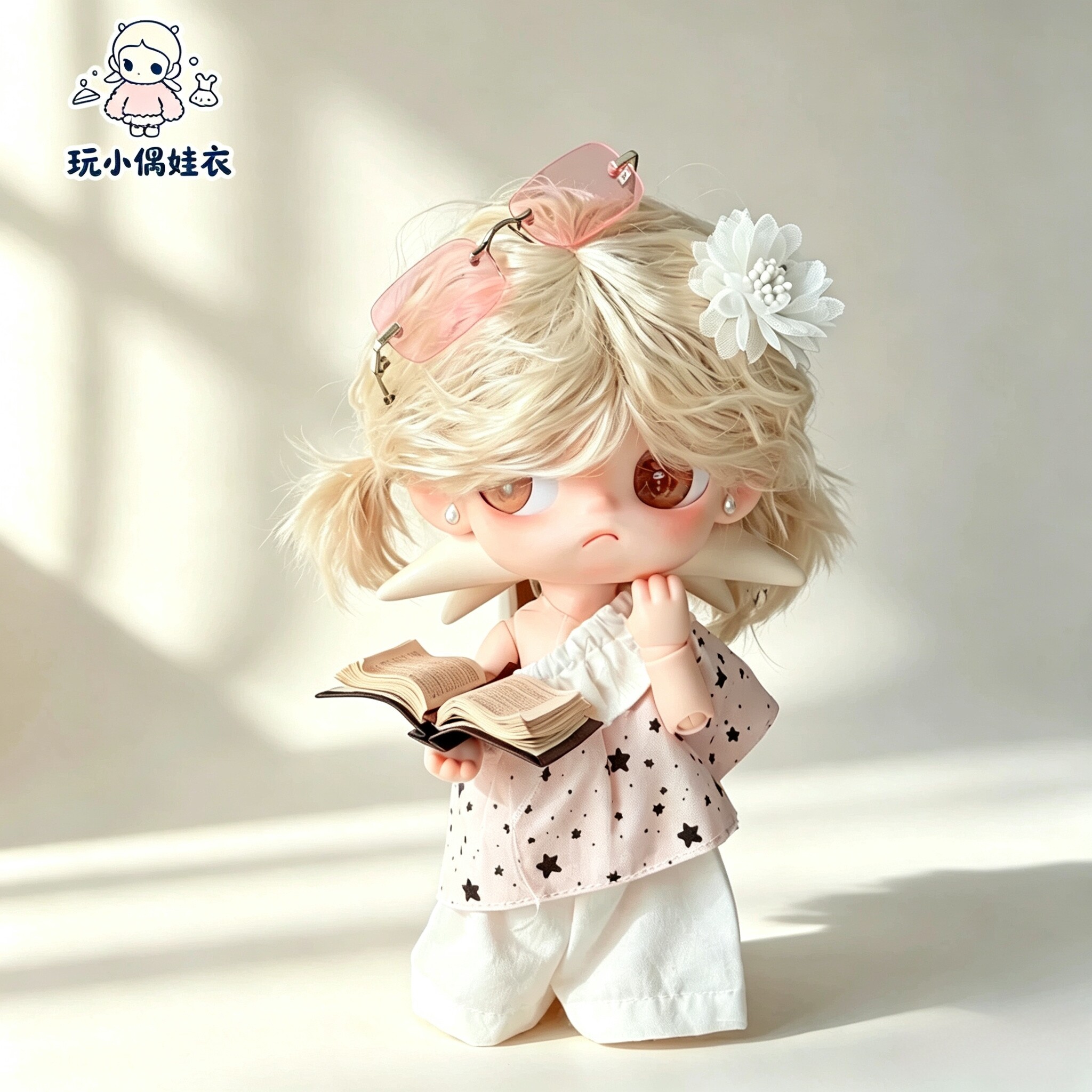 Zsiga可动娃衣法式碎花星星套装图片