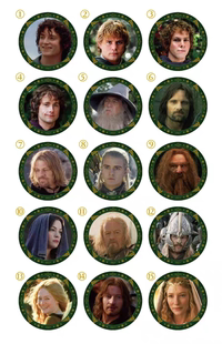 『日谷正版现货』魔戒指环王电影人物截图徽章