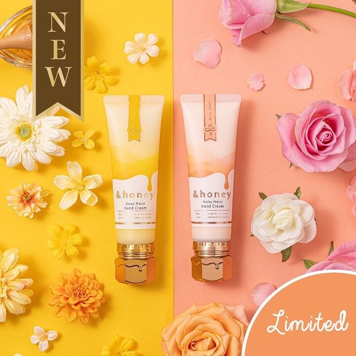 日本原装 现货 &HONEY秋冬限定蜂蜜滋润嫩白保湿香氛护手霜 50g
