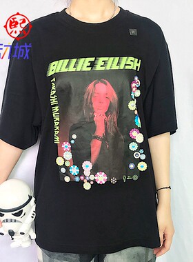 正品优衣库 碧梨Billie Eilish村上隆BE x TM联名男女T恤短袖帽子