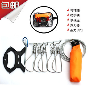 鱼锁不锈钢鱼扣钢丝鱼锁器活鱼栓活鱼扣穿鱼串鱼工具栓鱼器登山扣