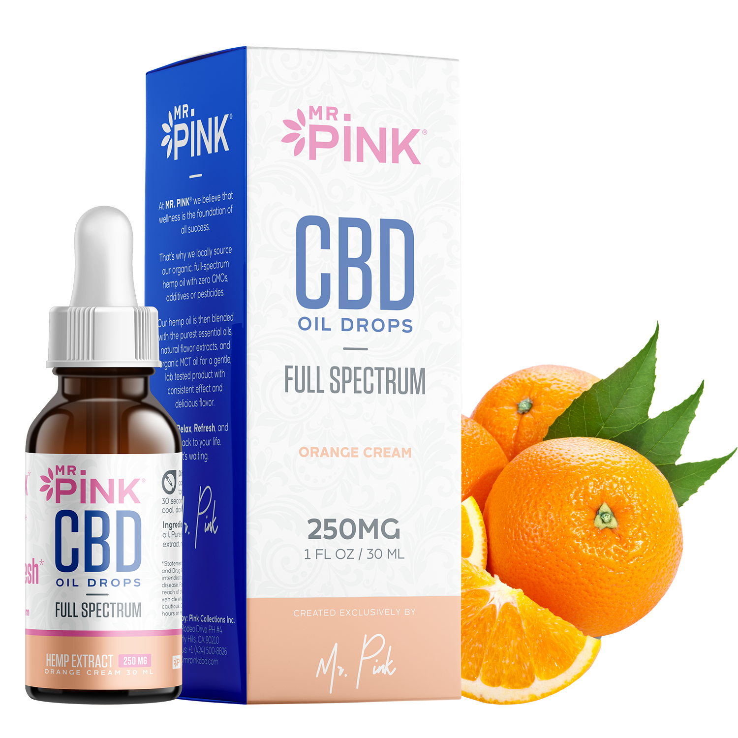 American imports Mr.Pink Full Spectrum CBD Oil - 250mg (Orange flavor)in the Skin Care/Body/Essential oils , Aromatherapy essential oils , Essential oils  category - from Buy2taobao.com to provide professional Taobao agent buy service