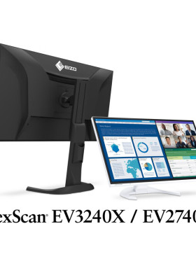 EIZO艺卓 EV2740X 4K办公网课护眼显示器低蓝光type-C 27英寸黑色
