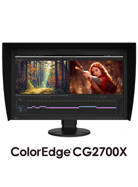 艺卓EIZO CG2700X 专业色彩显示器 4K广色域显示屏  27英寸黑色