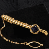 男士 西装 金色银色繁星石领带夹商务正装 结婚简约男女别针韩版