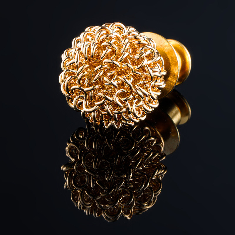 金色麻花胸针高端精致设计感复古徽章服装别针配饰男女礼物