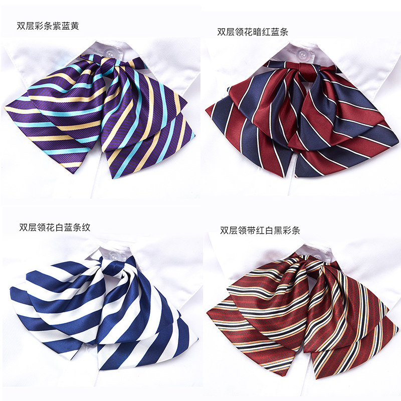 职业领花银行空姐商务学生工装工作服衬衣女系带免打蝴蝶结小领结