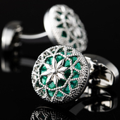 口袖 梦幻蓝色宝石水晶袖 钉送礼盒 口扣男女士法式 衬衫 扣男士 袖