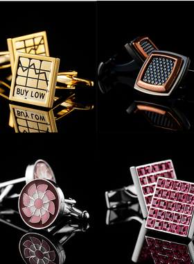 法式衬衫袖扣男士轻奢定制衬衣袖口扣休闲百搭袖钉刻字 Cufflinks