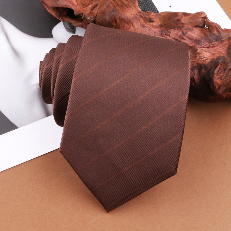 男士深棕色条纹领带商务正装手打款高端西装领带,服饰配件/皮带/帽子/围巾,领带,淘宝优惠券,粉丝福利购,淘宝优惠卷