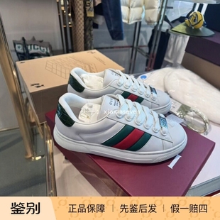 小胖丁鞋 10.25 板鞋 法国代购 男女 Gucci古奇拼色系带圆头休闲鞋