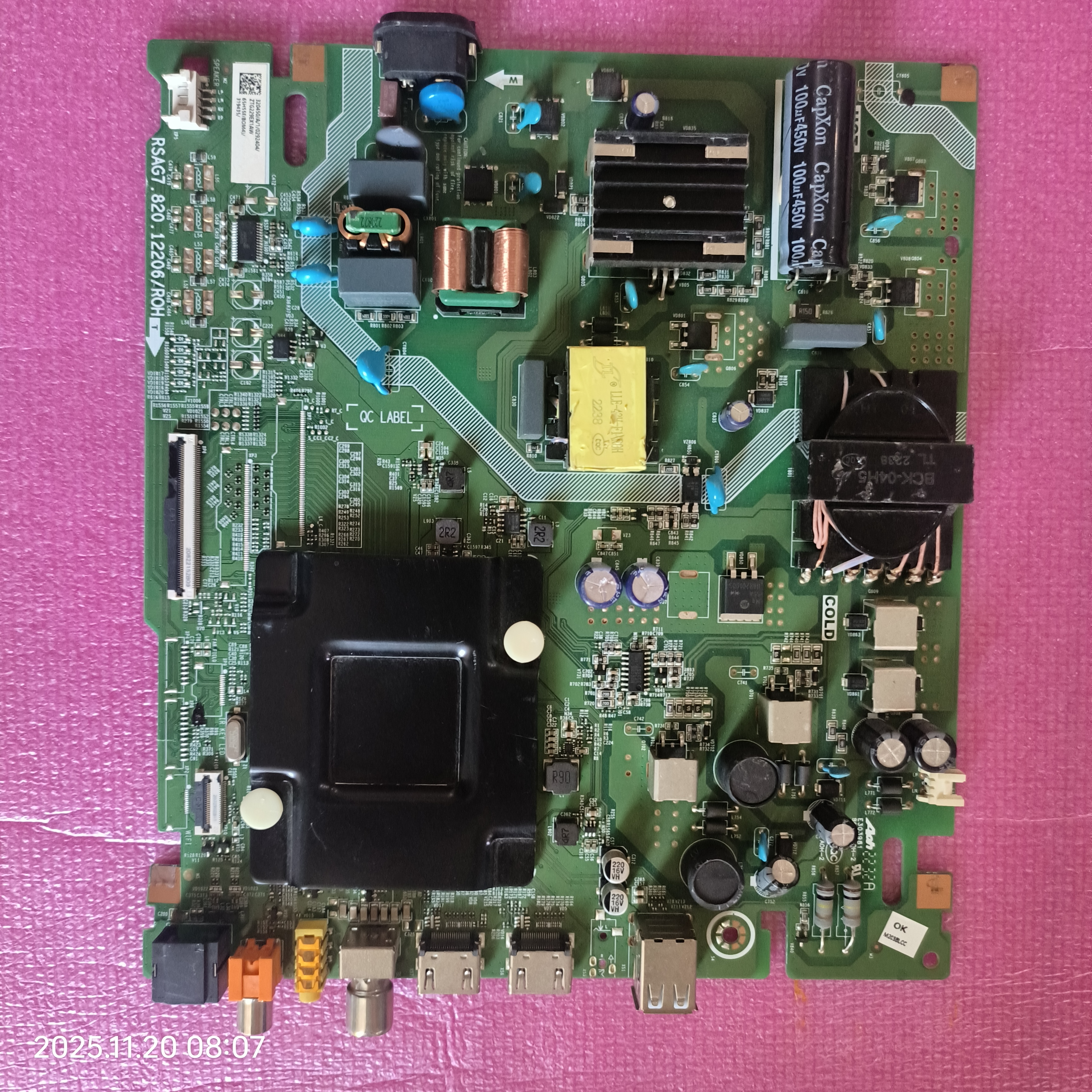 海信65H55E(BOM4)319435主板RSAG7.820.12206测好