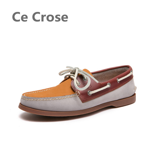 CeCrose斯科乐夏日拼色帆船鞋潮