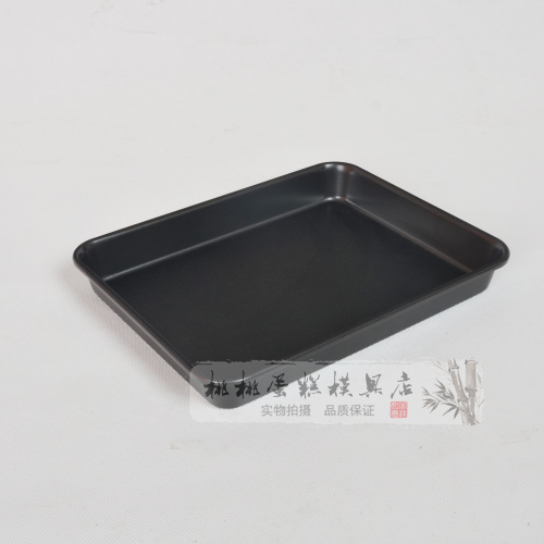 加厚10寸25*19cm长方形浅烤盘 蛋糕面包古早戚风饼干模具 小烤箱