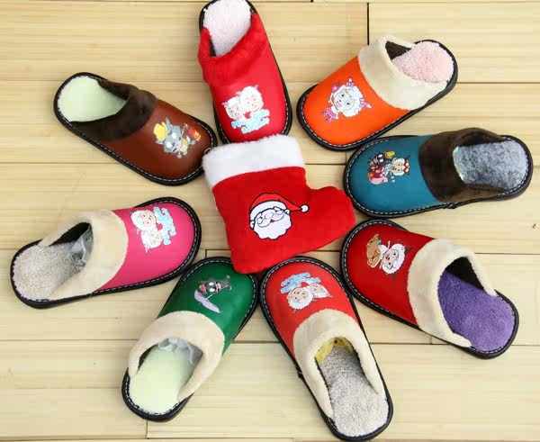 Pantoufles enfants en cuir synthétique pour hiver - semelle tendon - Ref 1026392 Image 1