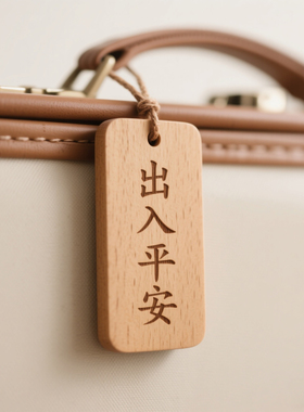 木质行李牌定制雕刻字箱包挂牌吊牌木牌子姓名牌胡桃木酒店寄存牌