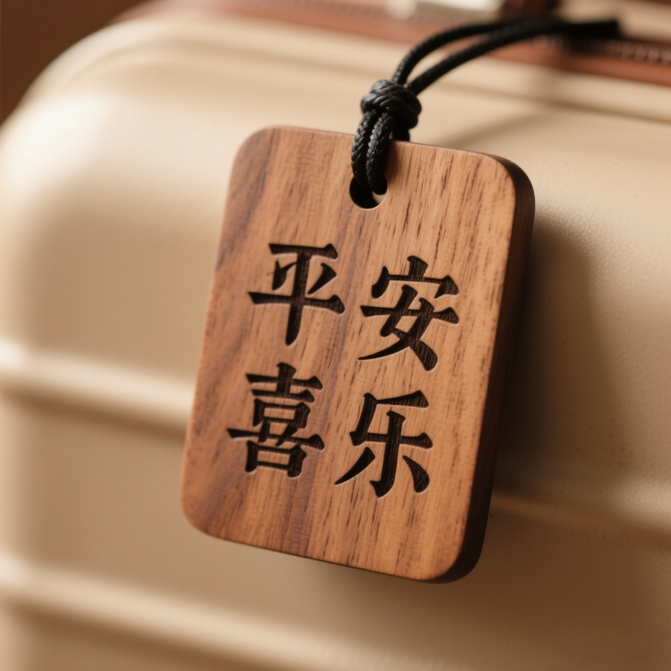 定制木质包行李牌木牌刻字小吊牌挂饰木头挂件名字挂牌姓名胡桃木