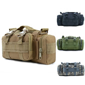户外战术腰包molle多功能垮包大容量路亚包弹弓包帆布电工EDC腰包