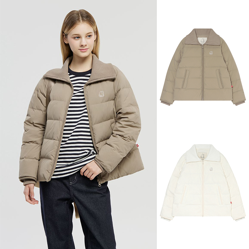 NORDISK大白熊韩国代购25冬女士户外休闲针织翻领鸭绒保暖羽绒服