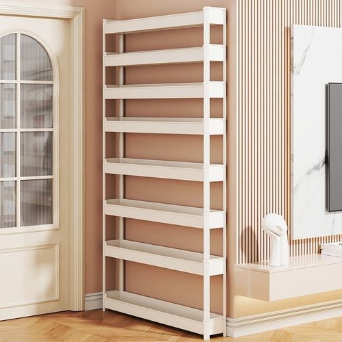 10公分窄缝柜门后收纳层架多层夹缝置物架落地分层存放皮包展示架