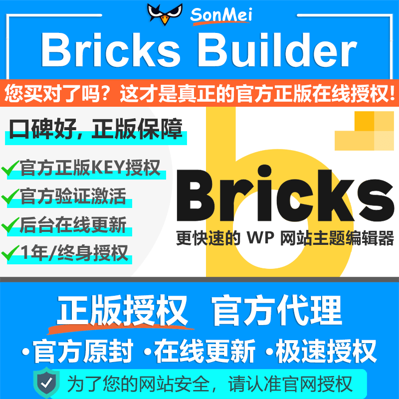 Bricks Theme BricksBuilder WordPress主题正版Key授权在线更新