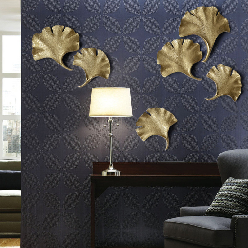 European style three-dimensional leaf Wall decoration Pendants originality a living room metope Ginkgo biloba Wall hanging Wall hangings wall ornament Pendantin the Home accessories , Mural  category - from Buy2taobao.com to provide professional Taobao agent buy service
