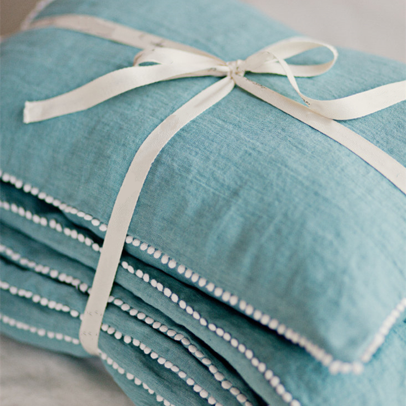 婴童床品法国进口水洗汗麻轻奢满月宝宝礼物亚麻件套婴幼儿礼盒