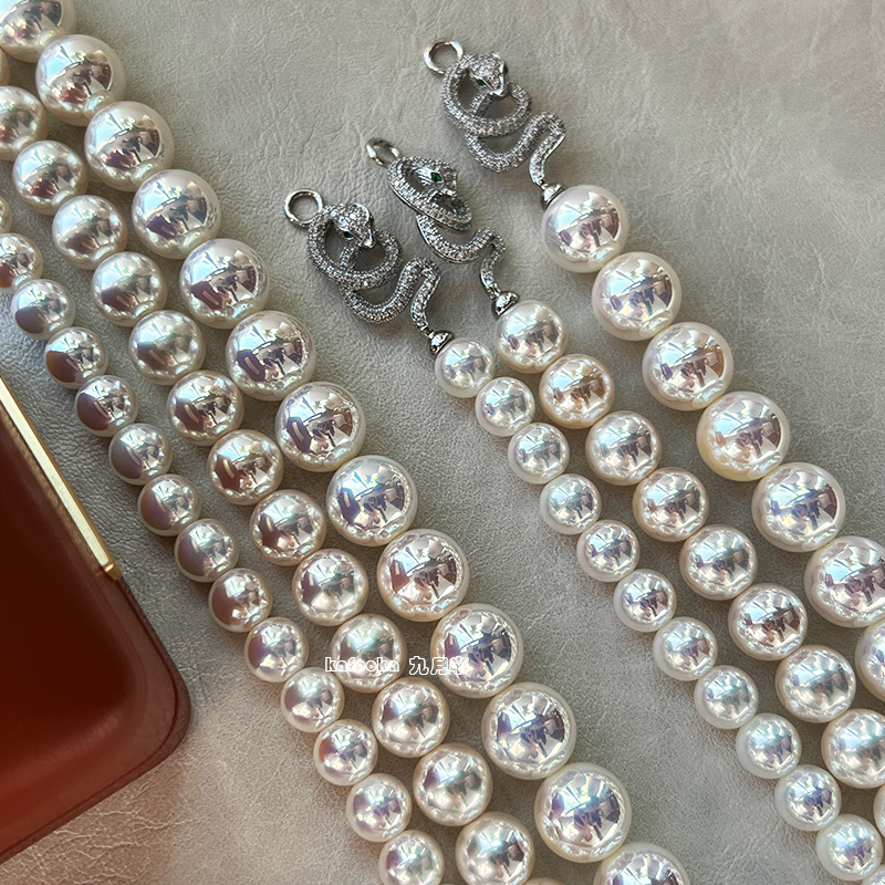 极光仿aka海水珍珠项链天女马贝