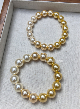 九月半高档奶油白金珍珠手饰