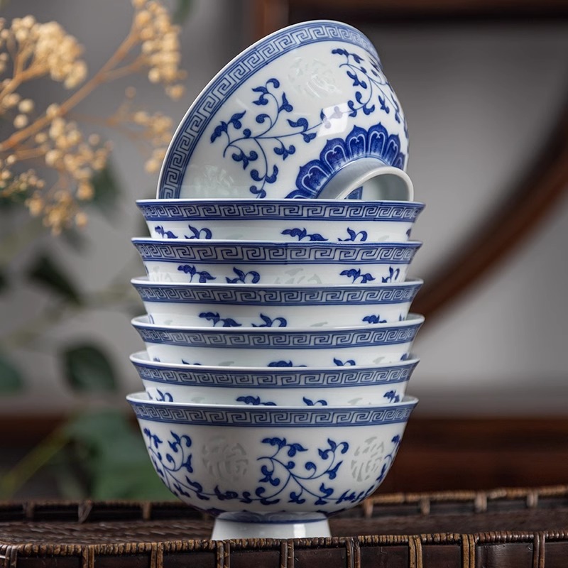 景德镇玲珑餐具套装高级感中式