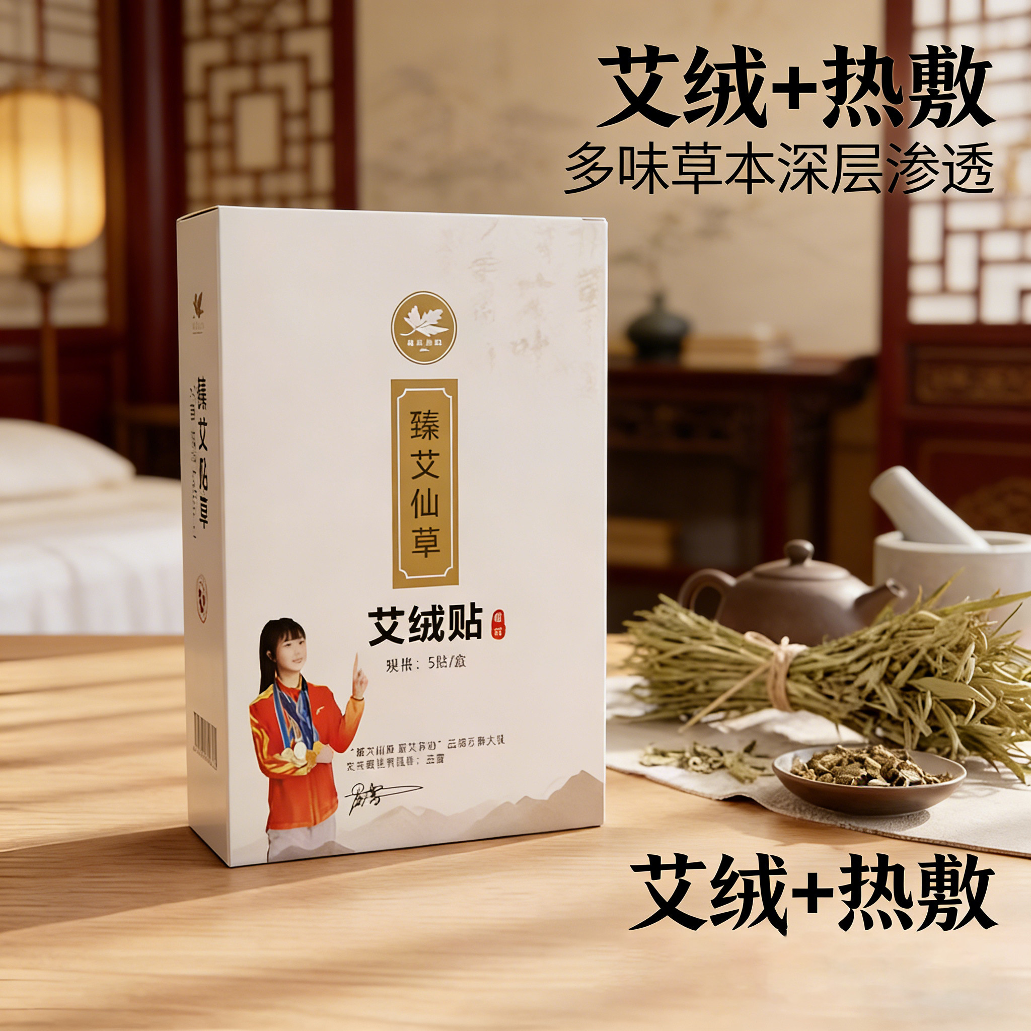 臻爱仙草艾灸贴自发热暖贴图片