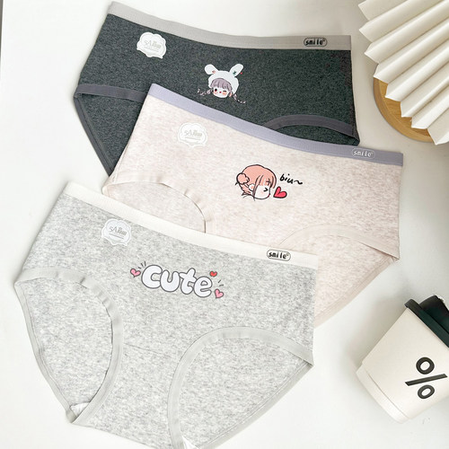 5A抑菌女士纯棉内裤探路猫