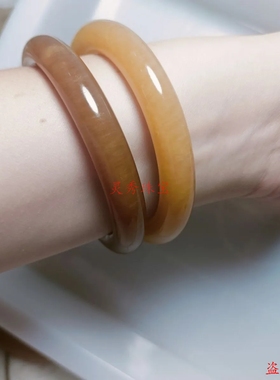 高档玉镯玉石和田糖料玉阿富汗糖料手镯送朋友送妈妈玉镯子