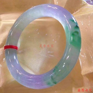 高冰玻璃种春彩翡翠手镯老坑玉镯高端镯子送妈妈送岳母生日